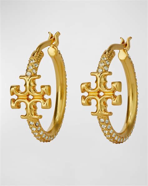 replica tory burch earrings|Tory Burch small hoop earrings.